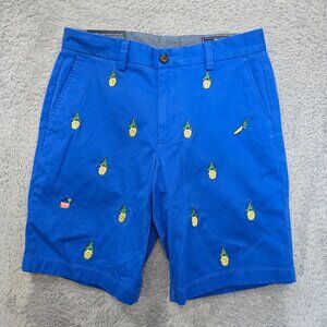 Vineyard Vines 9" Breaker Shorts Blue Pineapple Regatta Men's Size 28 NEW NWT